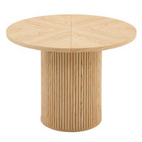 JÍDELNÍ stůl 100/100/76 cm v přírodním dekoru z MDF a kovu s úložným prostorem - přírodní, kompozitní dřevo (100/100/76cm) - OKWISH