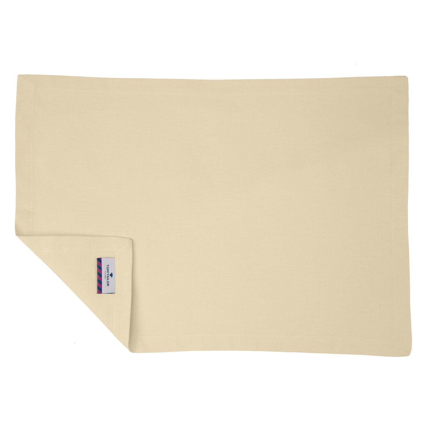 TISCH-SET 6 TEILIG DOVE - Creme, Textil (35/50cm) - Tom Tailor