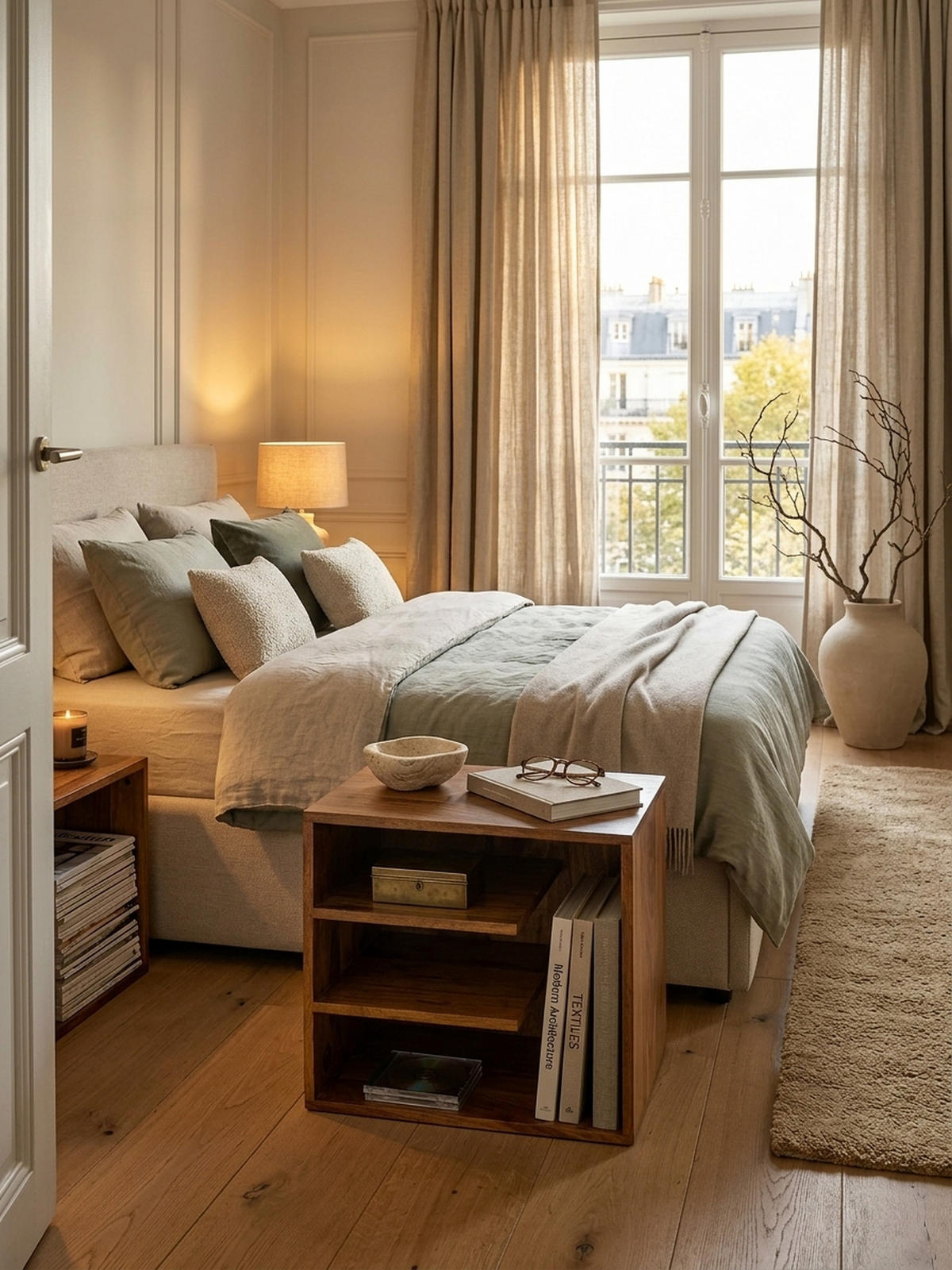 BEISTELLTISCH – Massivholz 43x43x30 cm mit 3 Ablageflächen - Braun, Holz (30/43/43cm) - KADIMA DESIGN