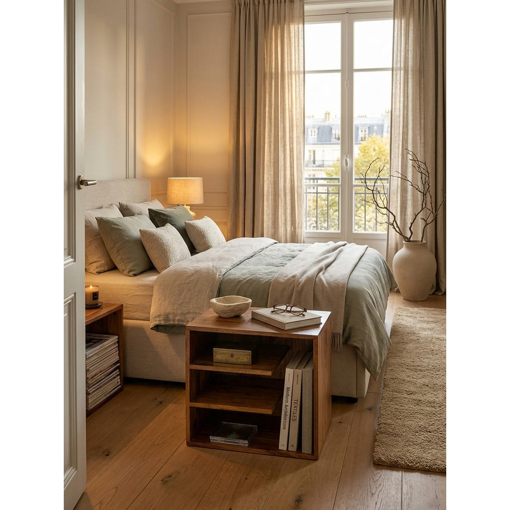 Thumbnail - Kadima Design Beistelltisch, Braun, Holz, Echtholz, Rechteckig,Rechteckig, 43x43x30 cm, Wohnzimmer, Wohnzimmertische, Be...