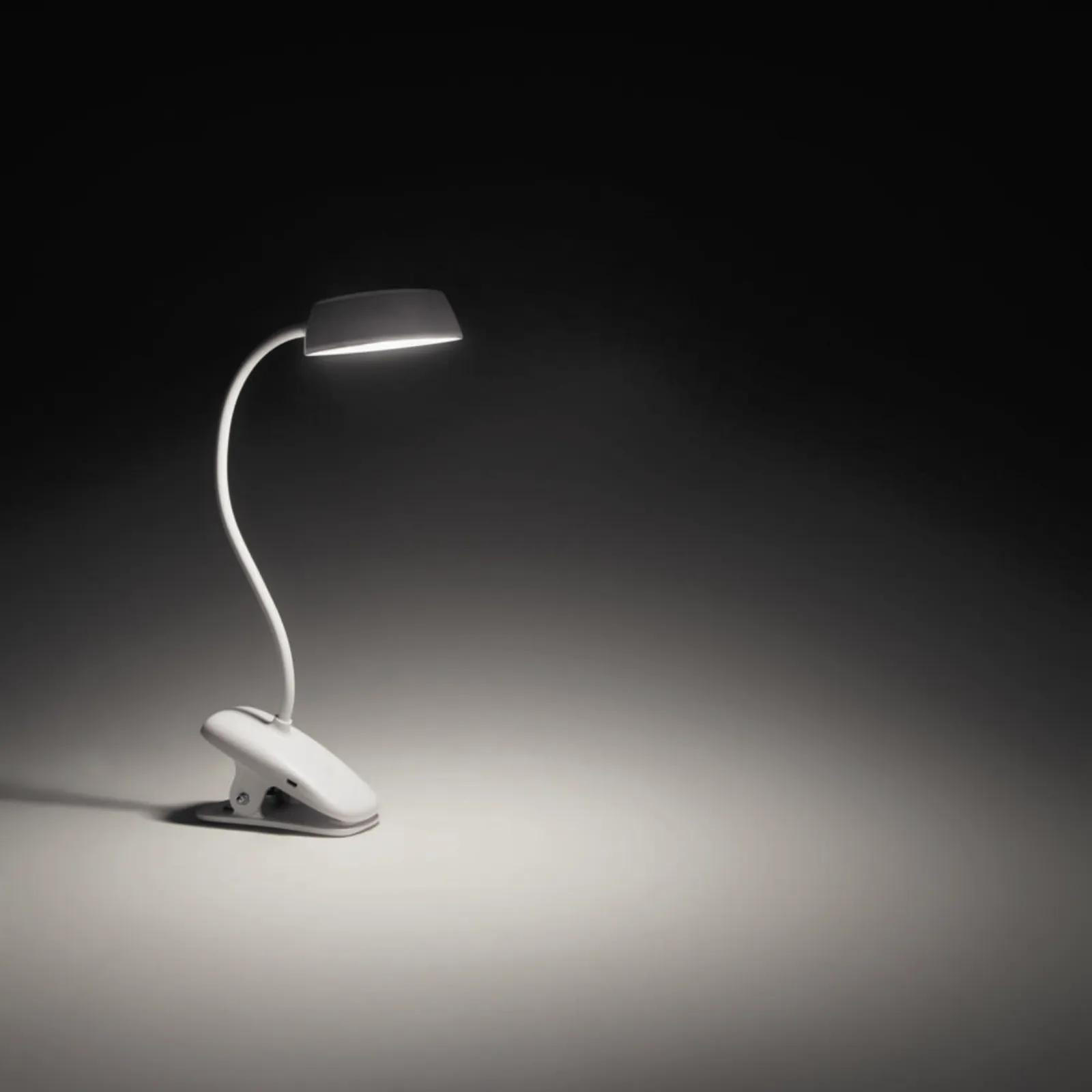 TISCHLEUCHTE Donutclip Weiß - Weiß, Metall (10/20/30cm) - Philips