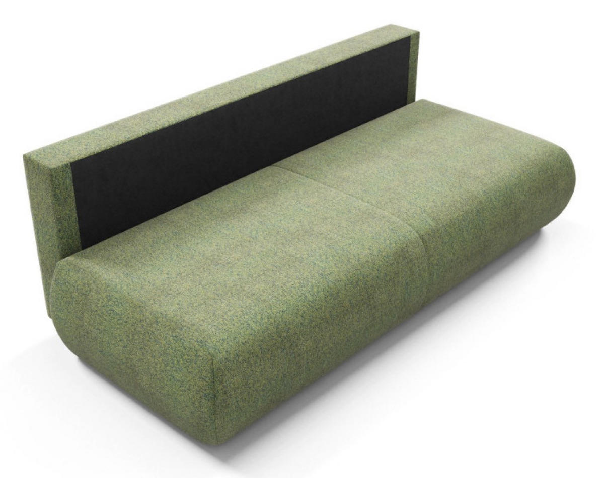 SITZSOFA Grün PENTI Mit Schlaffunktion Bez Armlehnen - Grün, Textil (214/74/100cm) - Sepro Meble