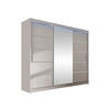 KLEIDERSCHRANK Aston VI, mit RGB LED Beleuchtung - Kaschmir/Silberfarben, Holzwerkstoff/Kunststoff (250/215/58cm) - MIRJAN24