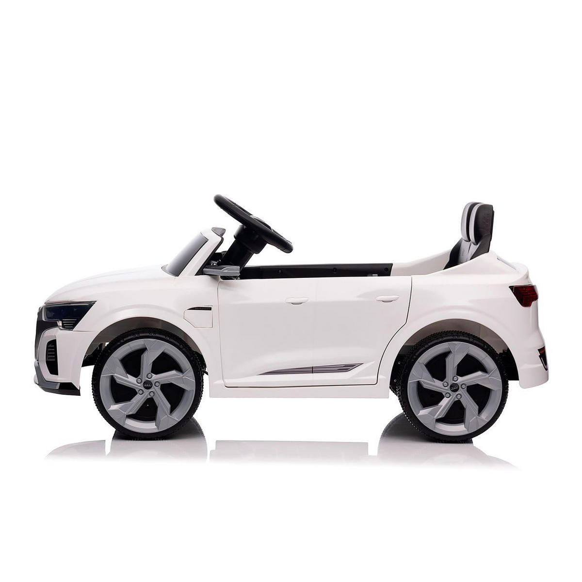 ELEKTROAUTO SUV Audi SQ8 weiß Fernbedienung Doppelmotorantrieb Gurt - Weiß, Kunststoff (98/58/43cm) - Chipolino