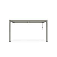 PERGOLA bioklimatisch Anlehn Piana taupe 4x3m Aluminium - Taupe, Metall (394/218/300cm) - Cazeboo