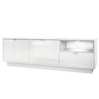 LOWBOARD Metro Einsatz in Beton Oxid Optik - Hellgrau, Holzwerkstoff (153/48/38cm) - Vladon
