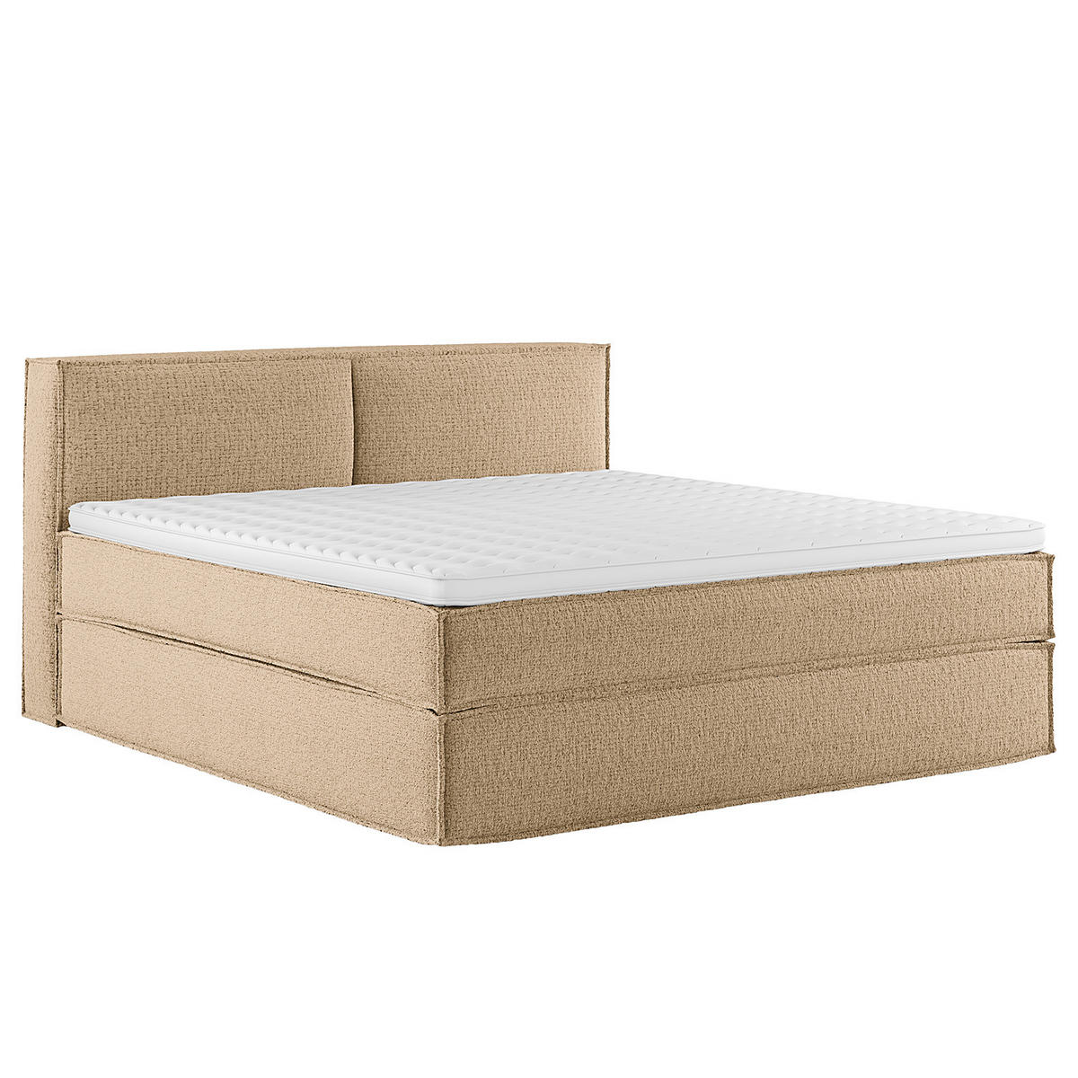 BOXSPRINGBETT mit Kopfteil - Premium - Beige, Textil (180/200cm) - home24