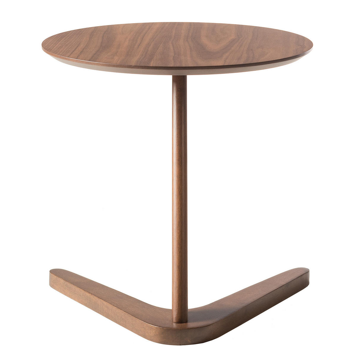 BEISTELLTISCH - Gummibaum teilmassiv - Walnussfarben, Holzwerkstoff (50/50/50cm) - home24