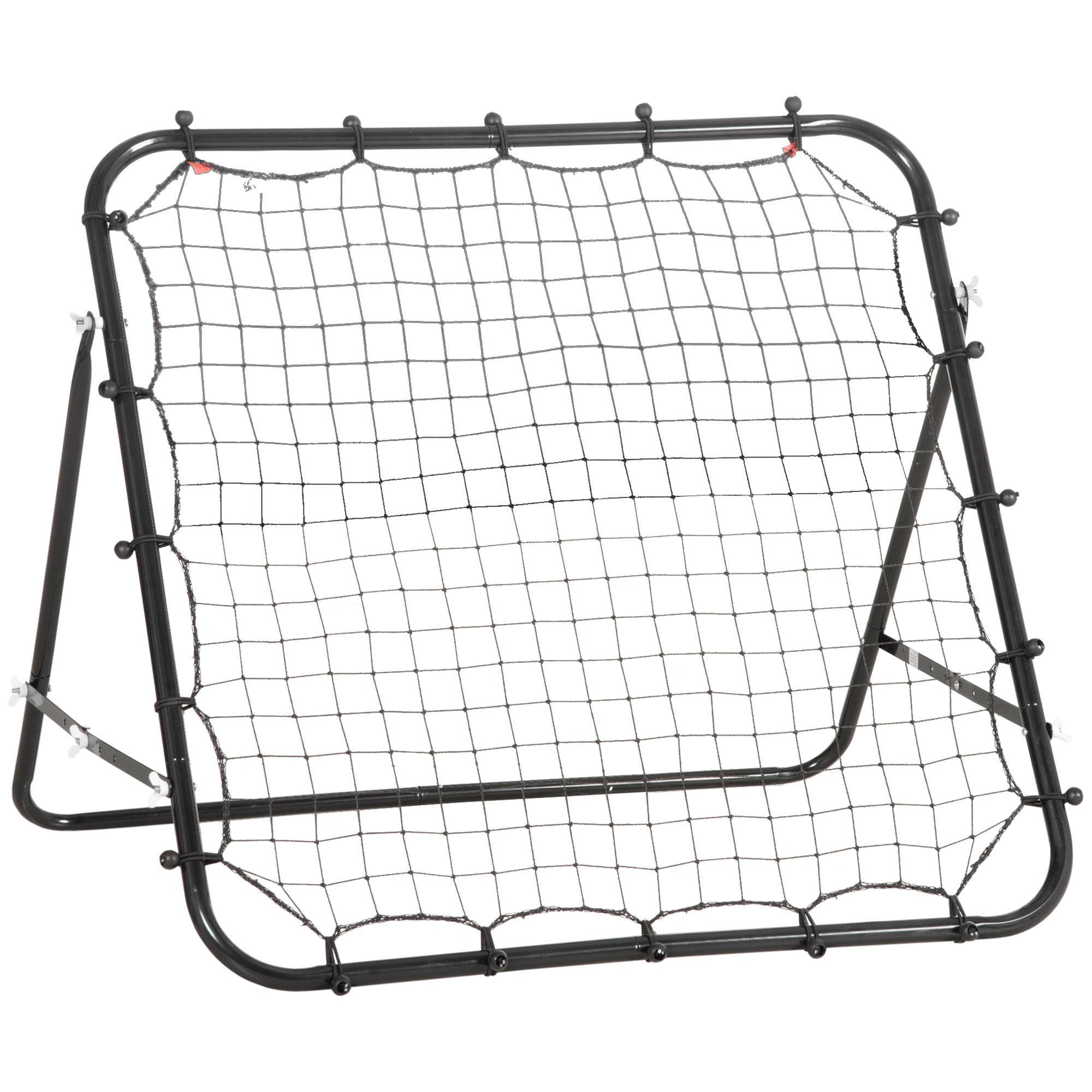 FUSSBALLTOR, PE, Schwarz, 96L x 80B x 96H cm - Schwarz, Metall (80/96cm) - HOMCOM