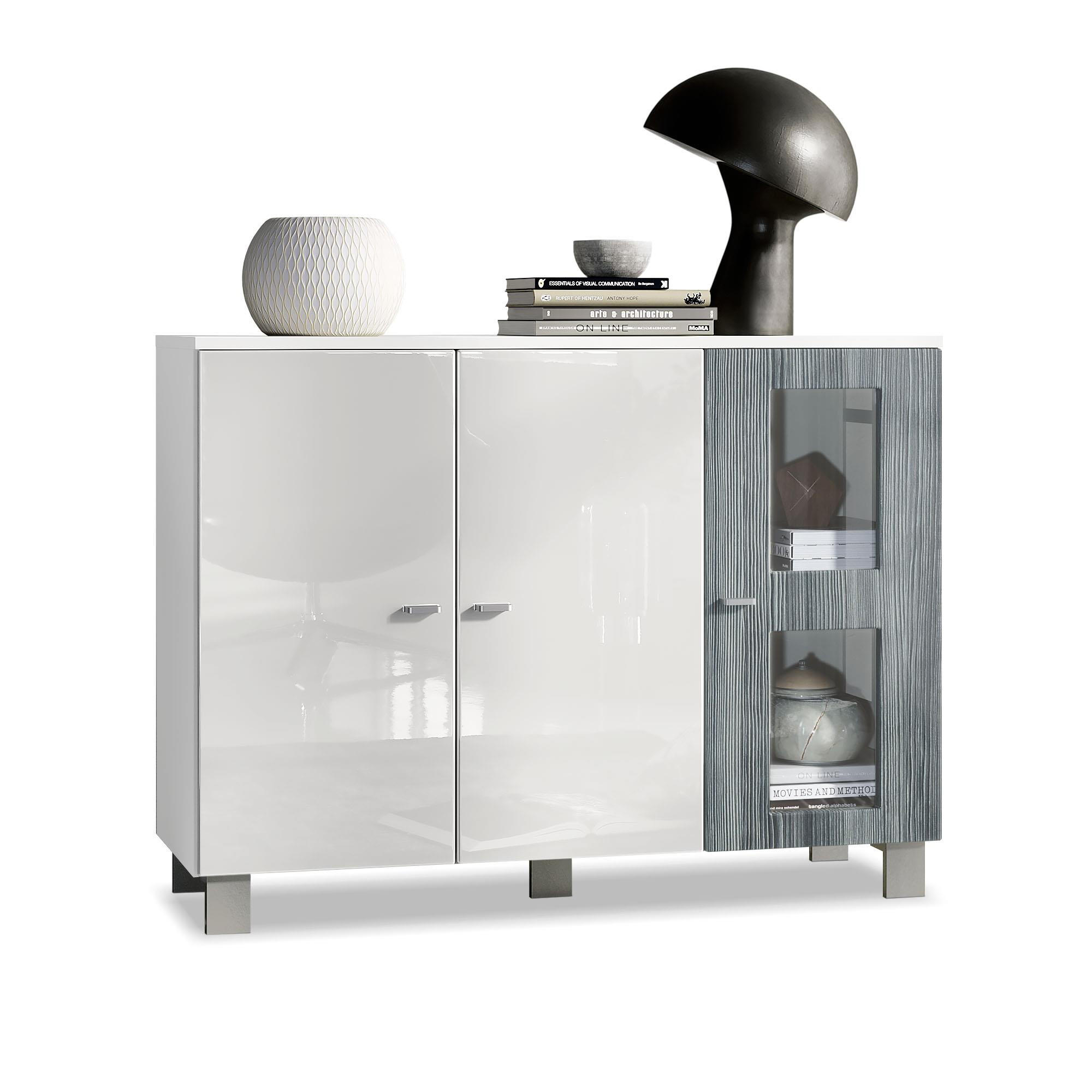 SIDEBOARD Denjo Tür in Avola-Anthrazit - Anthrazit, Holzwerkstoff (107/81/35cm) - Vladon