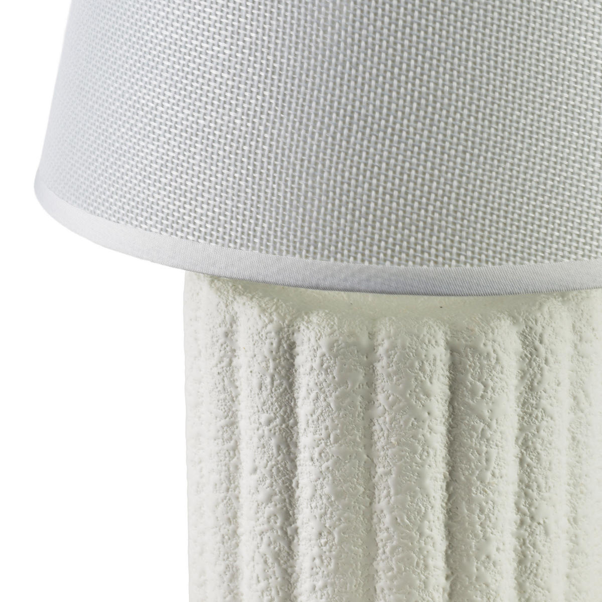 TISCHLAMPE Leti Grau 11/20/28 cm Keramik - Weiß, Keramik (11/20/28cm) - Mondex