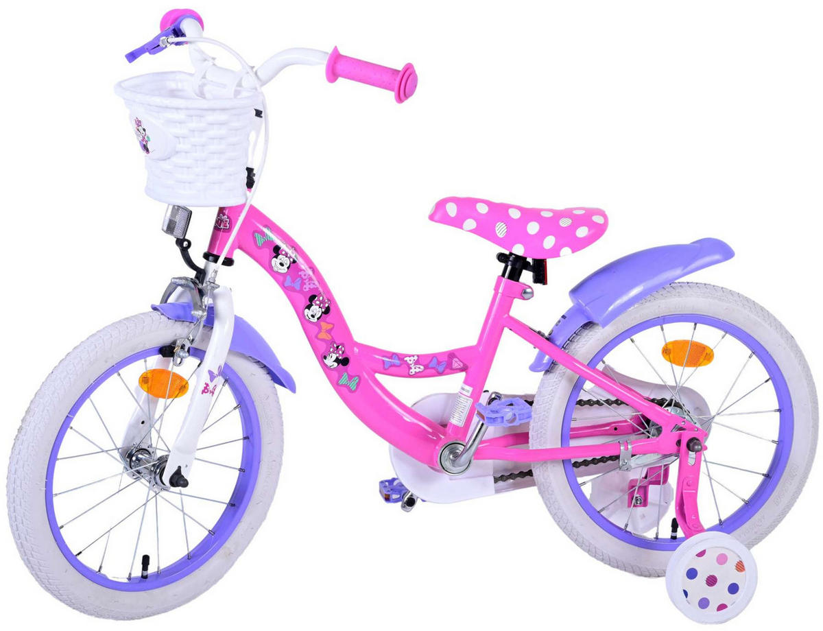 KINDERFAHRRAD Minnie Cutest Ever - Mädchen - Rücktritt + Handbremse - Rosa - Rosa, Metall (49cm) - TPFSports
