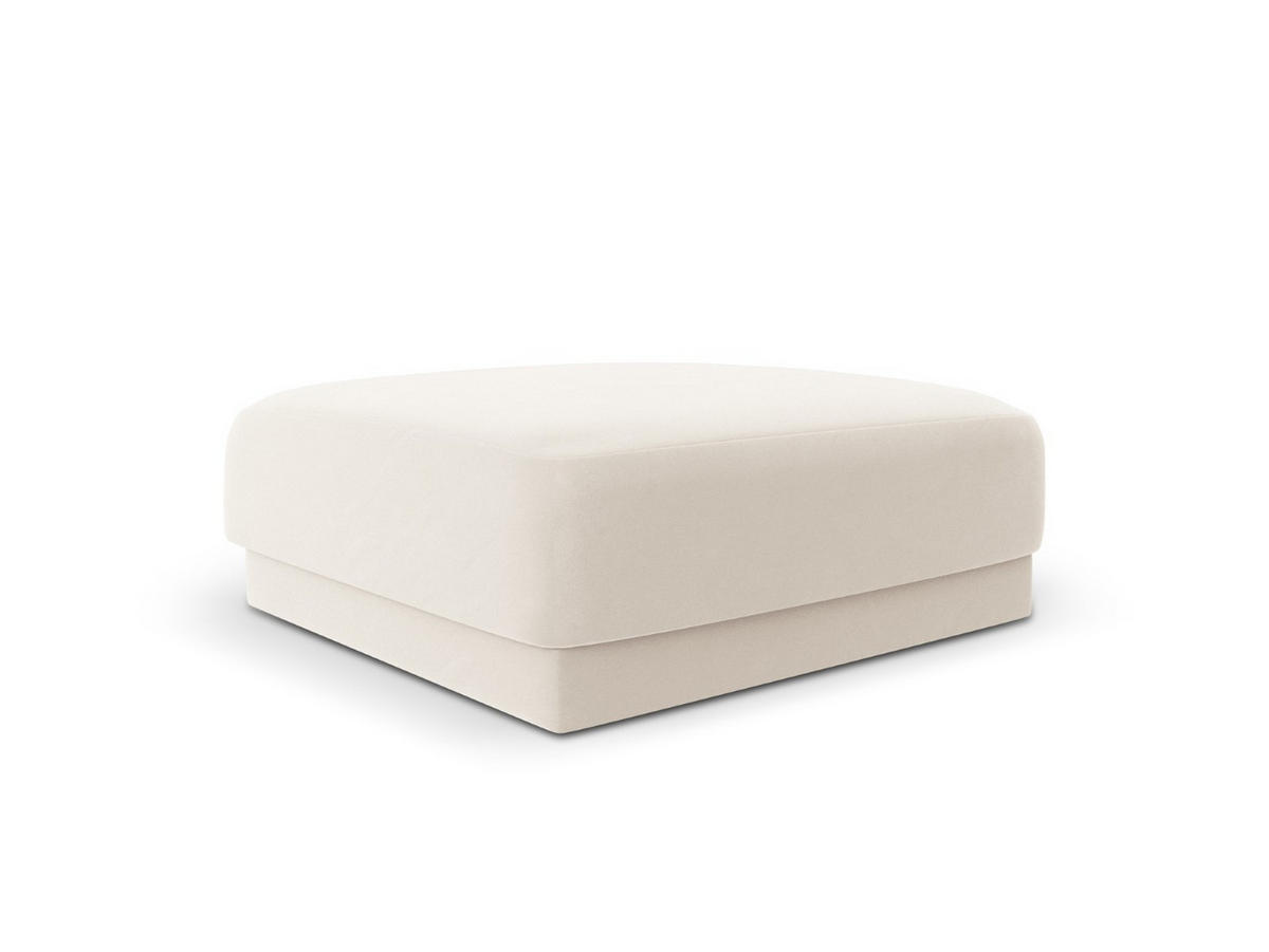 POUF Miley aus Samt leichtes beige - Beige, Textil (90/40/90cm) - Micadoni