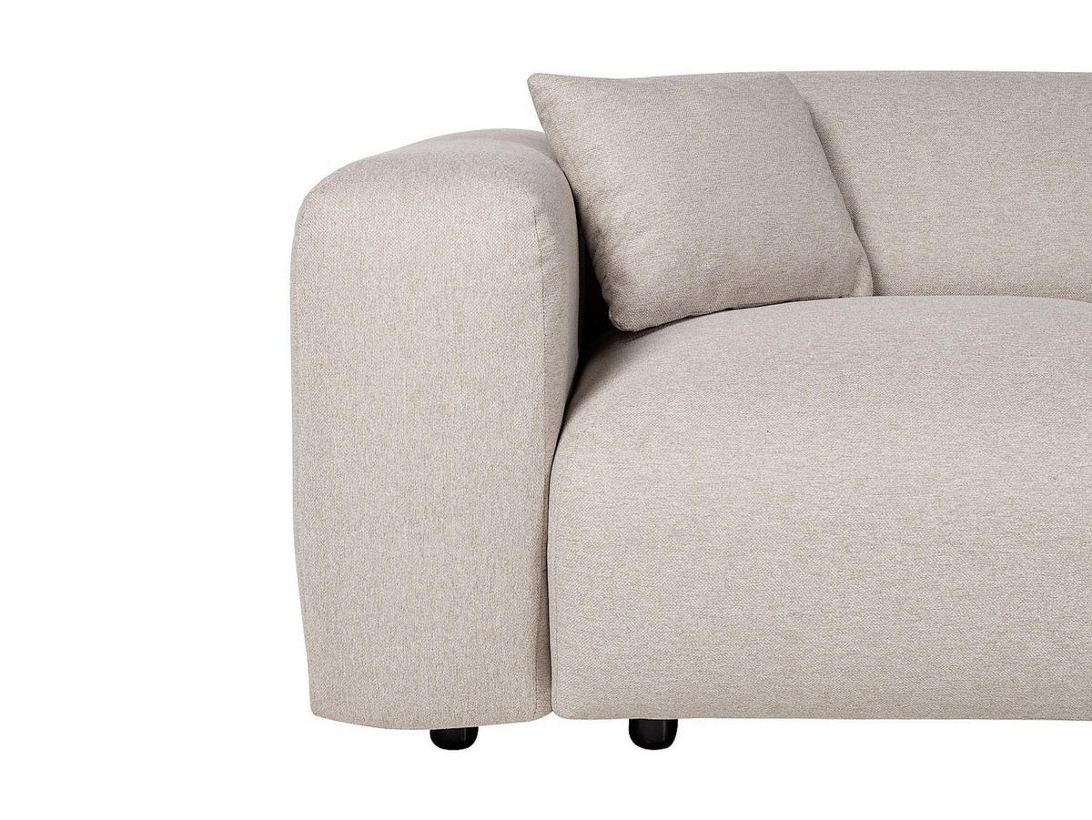 SOFA - 5 Personen - stoff - beige Pogni - Beige, Textil (280/73/165cm) - Vente-Unique