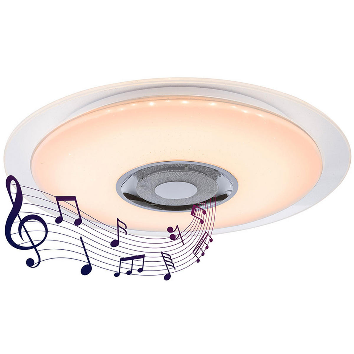 LED DECKENLEUCHTE Metall Weiß TUNE - Weiß, Metall (47.5/47.5/5.7cm) - Globo Lighting