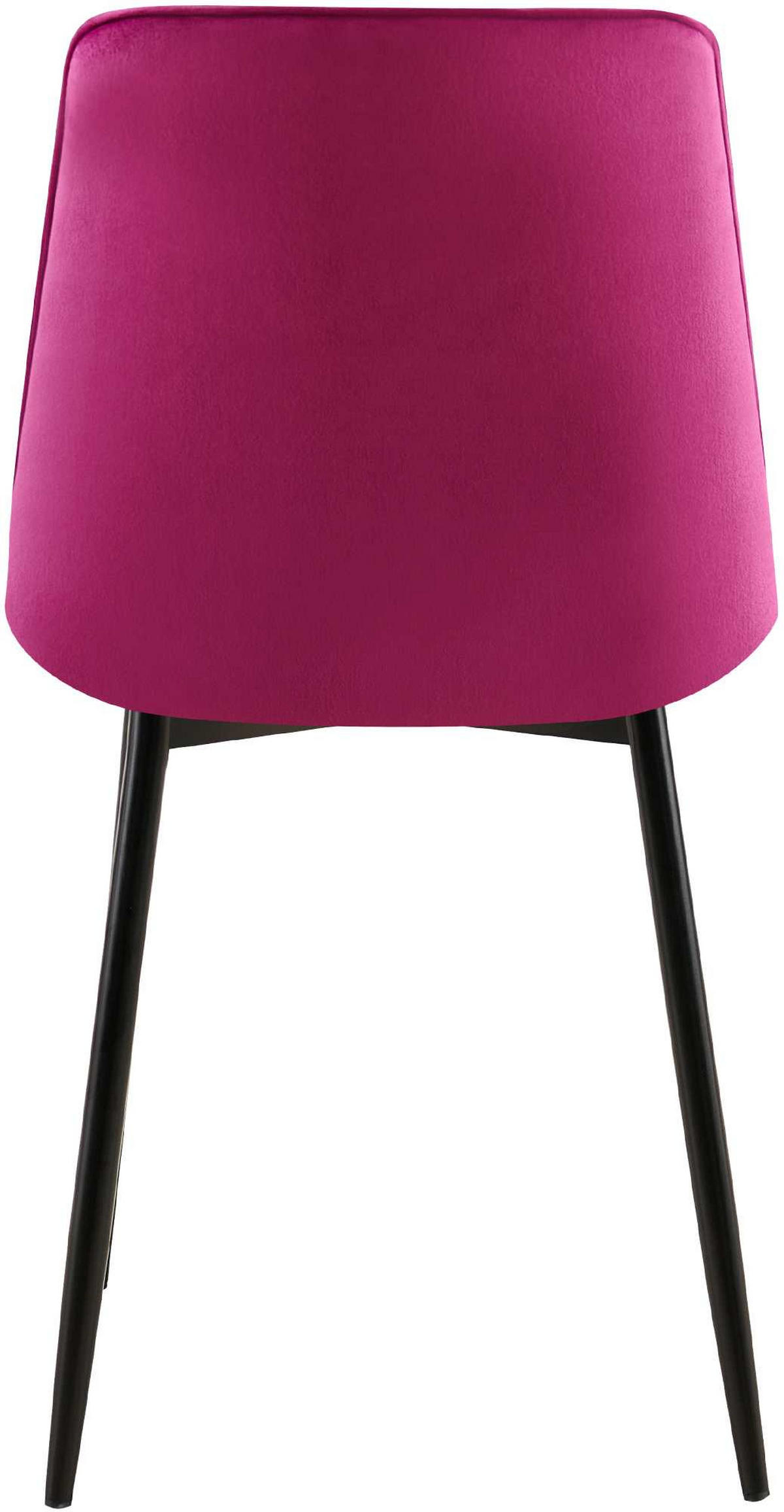STUHL 2er Set Samt Lila - Lila/Schwarz, Textil/Metall (47/89/61cm) - CLP