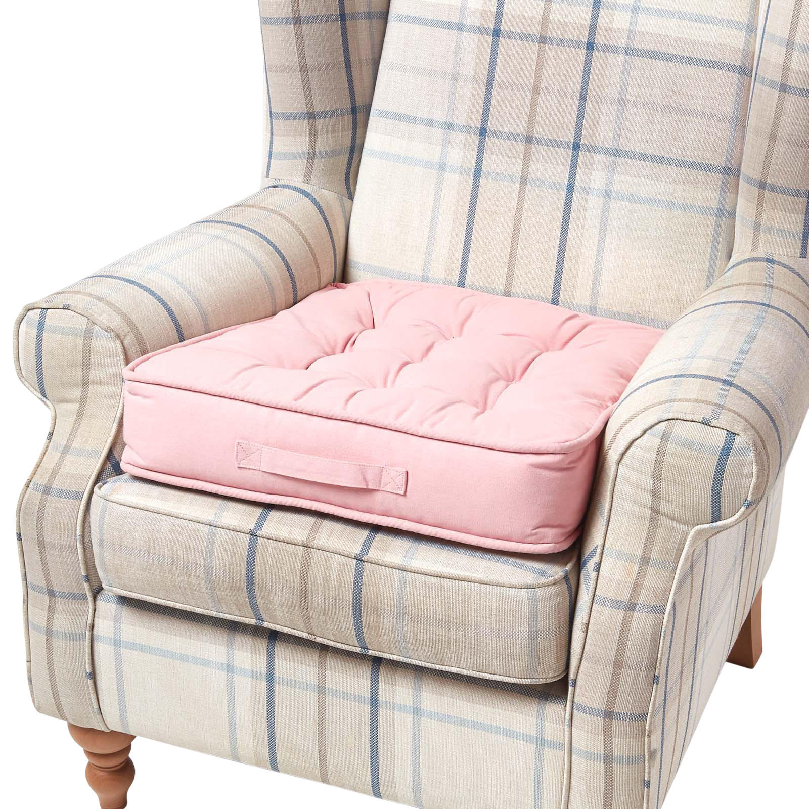 SITZKISSEN rosa 50/50/10 cm – Sesselkissen, Baumwolle - Rosa, Textil (50/50/10cm) - Homescapes