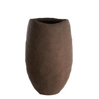 VASE Tingri Braun Ø59/90 cm - Braun, Stein (90cm) - Light & Living