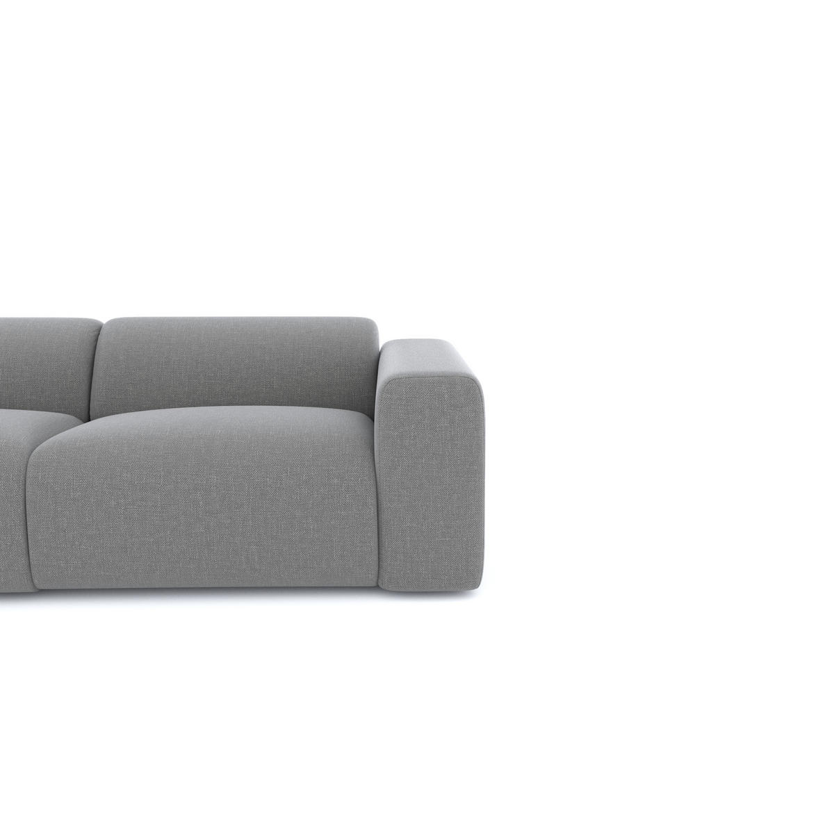 ECKSOFA LINKS Rastergewebe Hellgrau 280cm - Hellgrau/Grau, Textil (165/280cm) - Sia Home