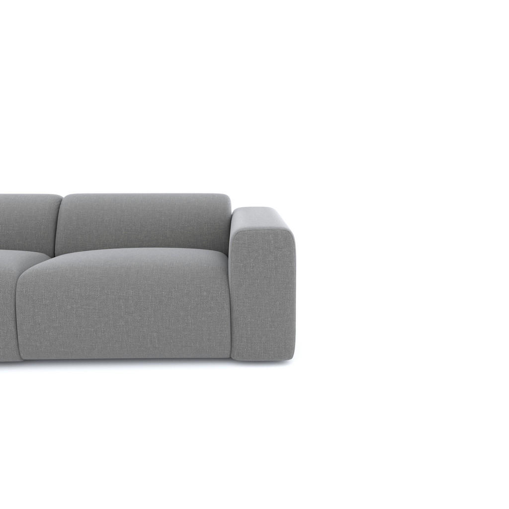 Thumbnail - Sia Home Ecksofa, Hellgrau, Textil, 5-Sitzer, L-Form, Ottomane links, 280x165 cm, Wohnzimmer, Sofas & Couches, Wohnlands...