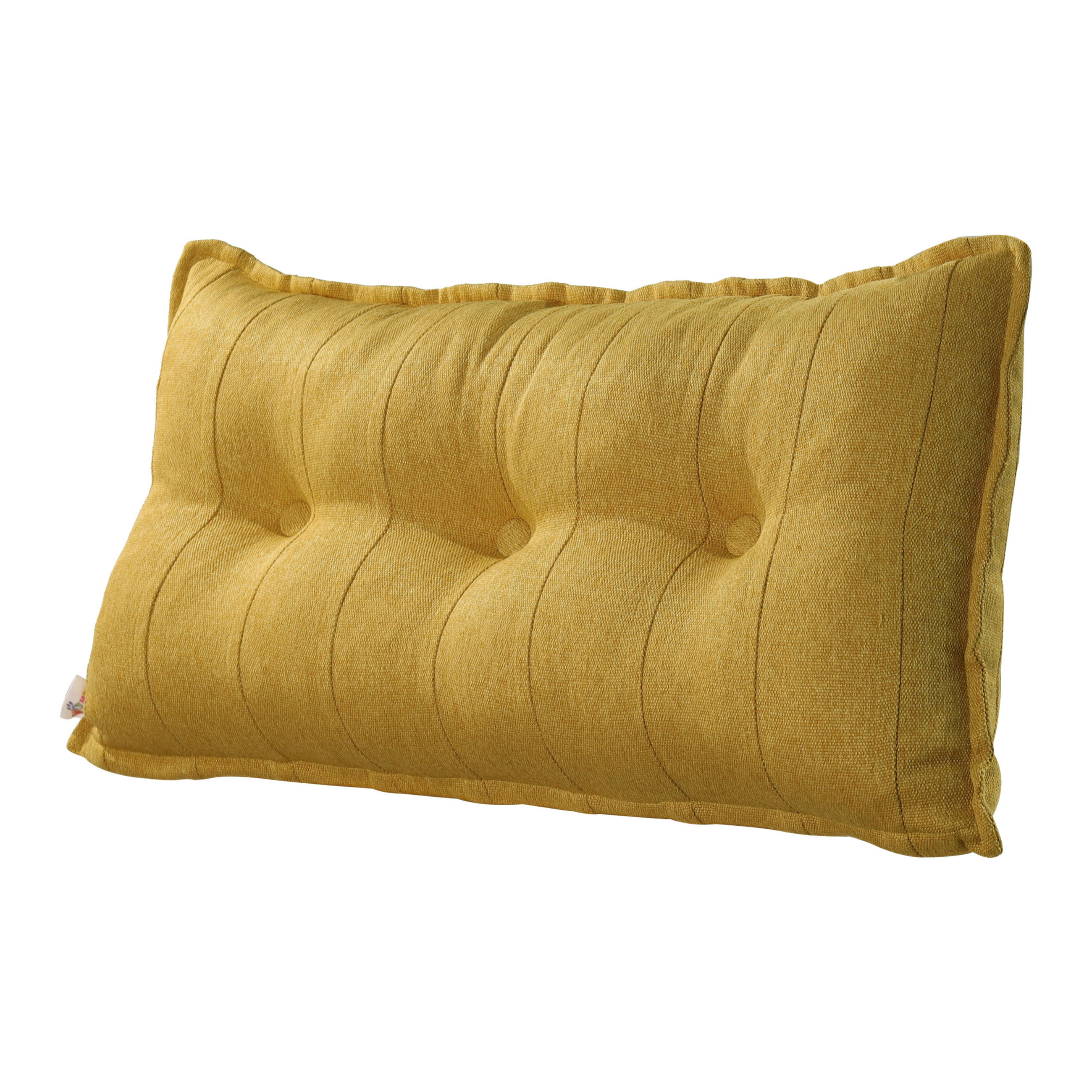 RÜCKENKISSEN Leinenlook Gelb 100 cm - Gelb, Textil (45/100cm) - Vercart
