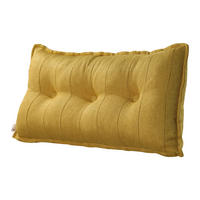 RÜCKENKISSEN Leinenlook Gelb 100 cm - Gelb, Textil (45/100cm) - Vercart