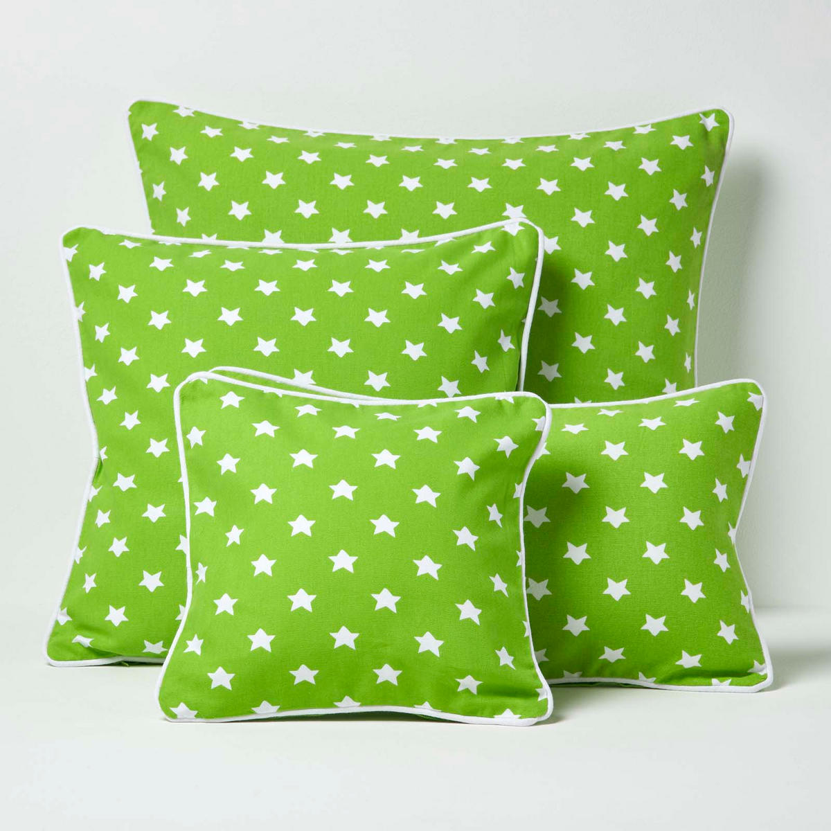 KISSENHÜLLE Sterne 60/60 cm, 100% Baumwolle - Grün, Textil (60/60cm) - Homescapes
