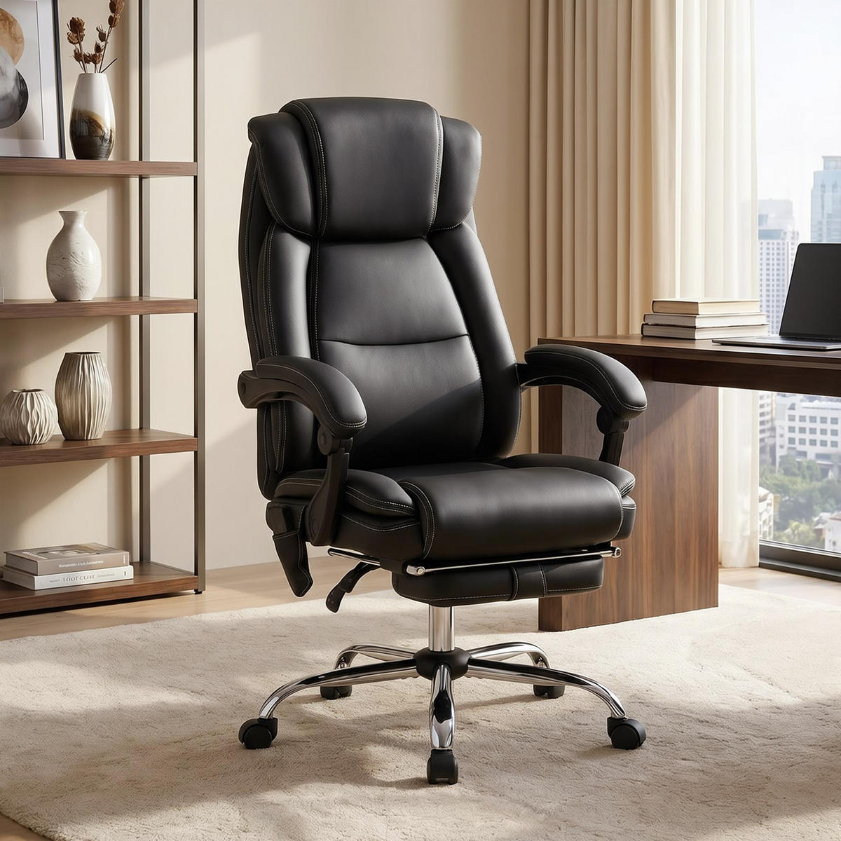BÜROSTUHL Schwarz 72.0/67.0/119.0 cm - Schwarz, Kunststoff (67/119/72cm)