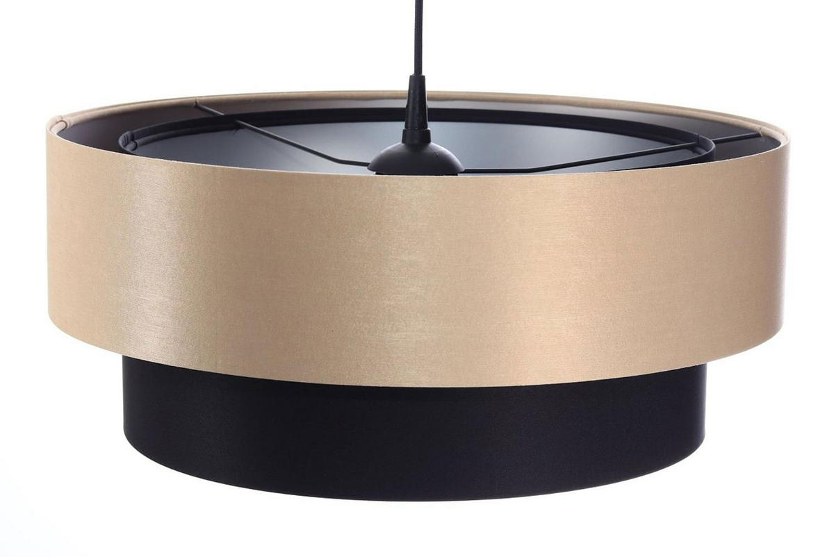 HÄNGELEUCHTE Schwarz 40/20 cm - Beige/Schwarz, Kunststoff (40/1/20cm) - ONZENO