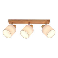DECKENSTRAHLER Rin 48/16/13cm - Eukalyptusholzfarben, Holz (48/16/13cm) - ZMH