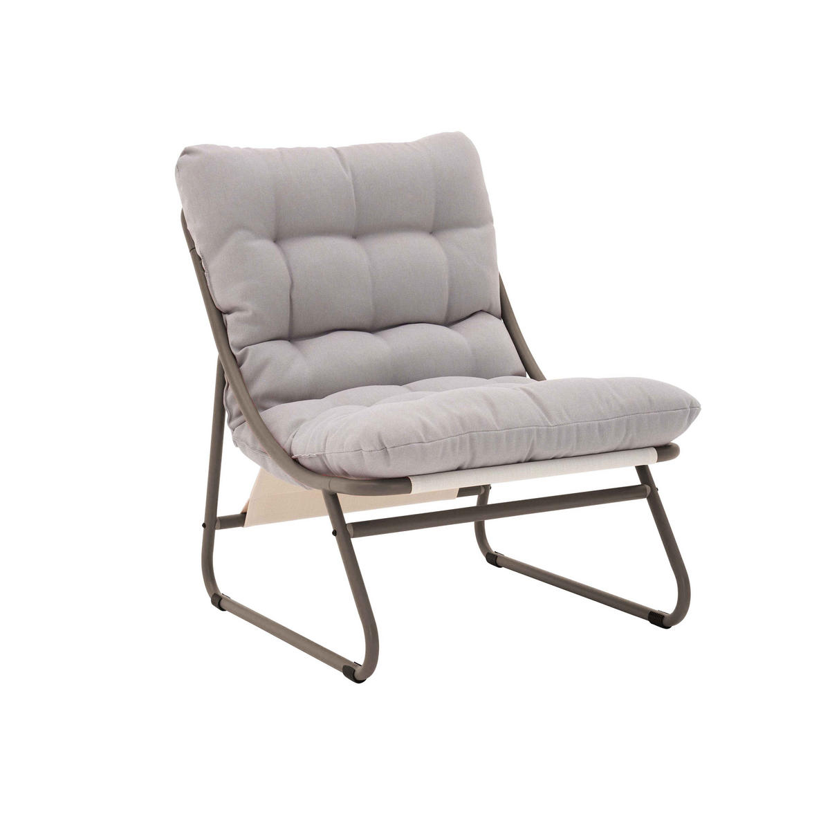 GARTENSET 4-Sitzer, Taupe - Taupe, Textil - Oviala