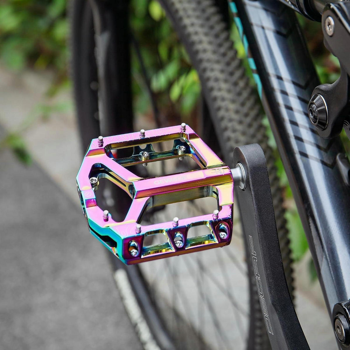 FAHRRADPEDALE Set Flat Pedale Aluminiumlegierung Mehrfarbig - Multicolor, Metall (10/2/12cm)