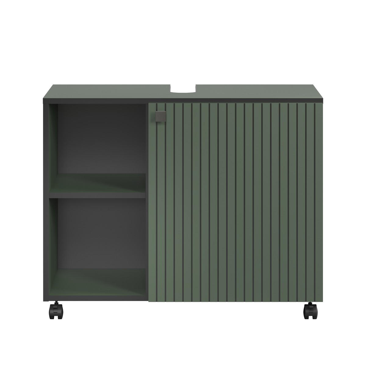 WASCHBECKENUNTERSCHRANK PureBliss Grün - Grün, Holzwerkstoff (80/64/42cm) - Trendteam