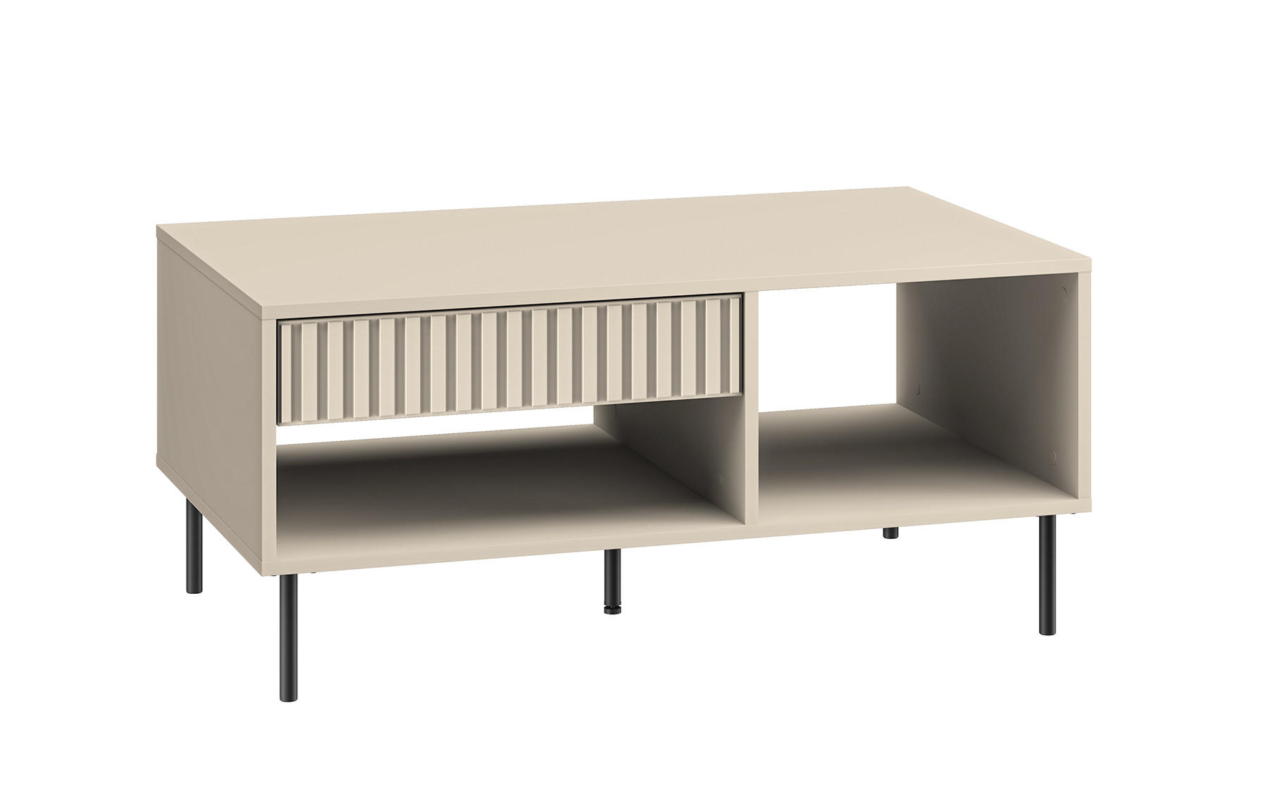 COUCHTISCH Sophie kaschmir matt 100 / 60 / 45cm - Braun, Holz/Holzwerkstoff (60/100/45cm) - Feldmann-Wohnen