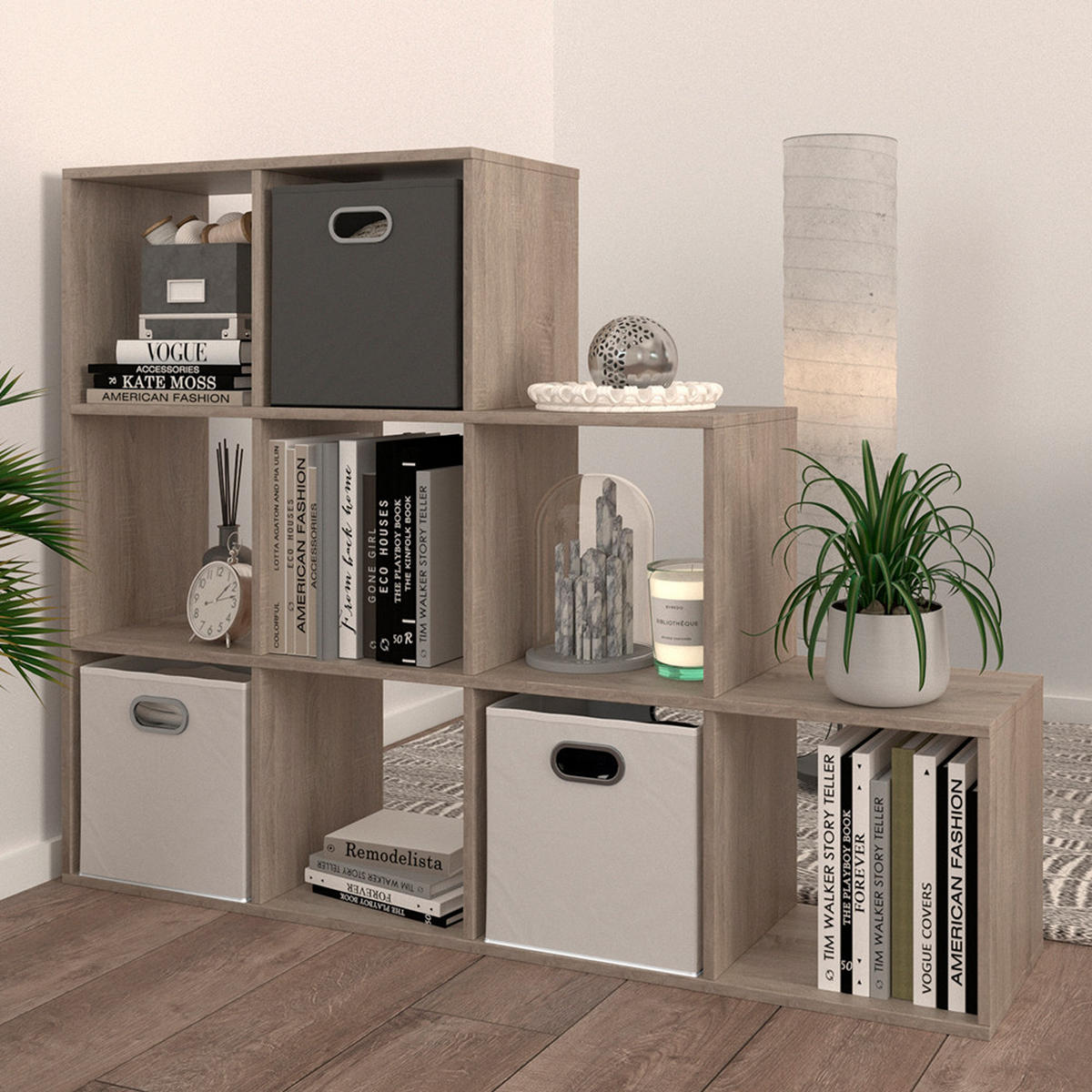 TREPPENREGAL Sonoma 142.4 x 107.8 cm - Sonoma Eiche, Holzwerkstoff (142.4/107.8/29cm) - Vicco