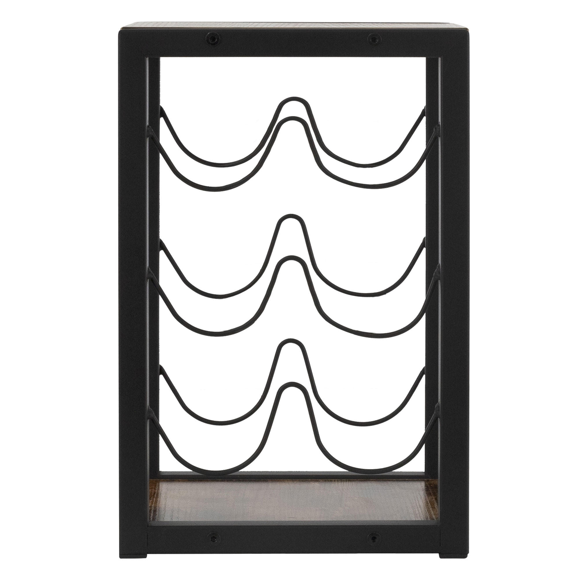 WEINREGAL - Dunkelbraun, Metall (21/37.5/24cm) - ML-DESIGN