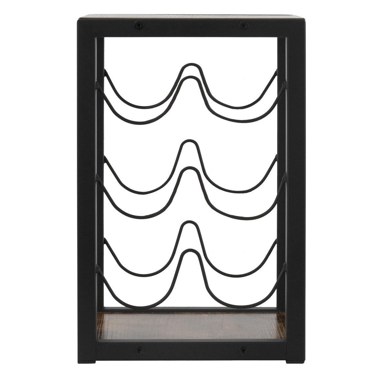 WEINREGAL - Dunkelbraun, Metall (21/37.5/24cm) - ML-DESIGN