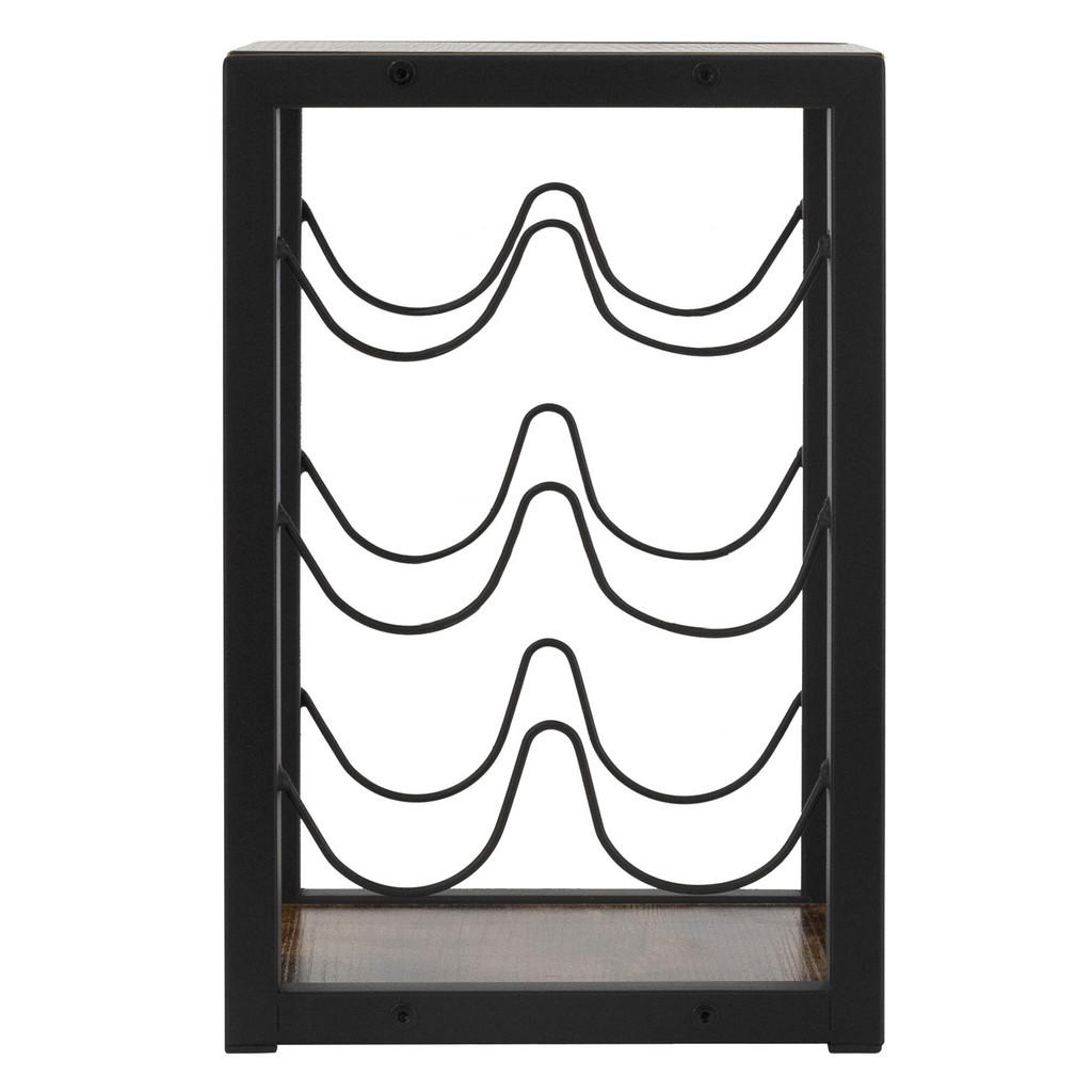 Thumbnail - Ml-Design Weinregal, Dunkelbraun, Metall, 21x37.5x24 cm, Wohnzimmer, Regale, Weinregale