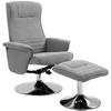 RELAXSESSEL, Drehbarer, Grau - Grau, Metall (71/104/69cm) - HOMCOM