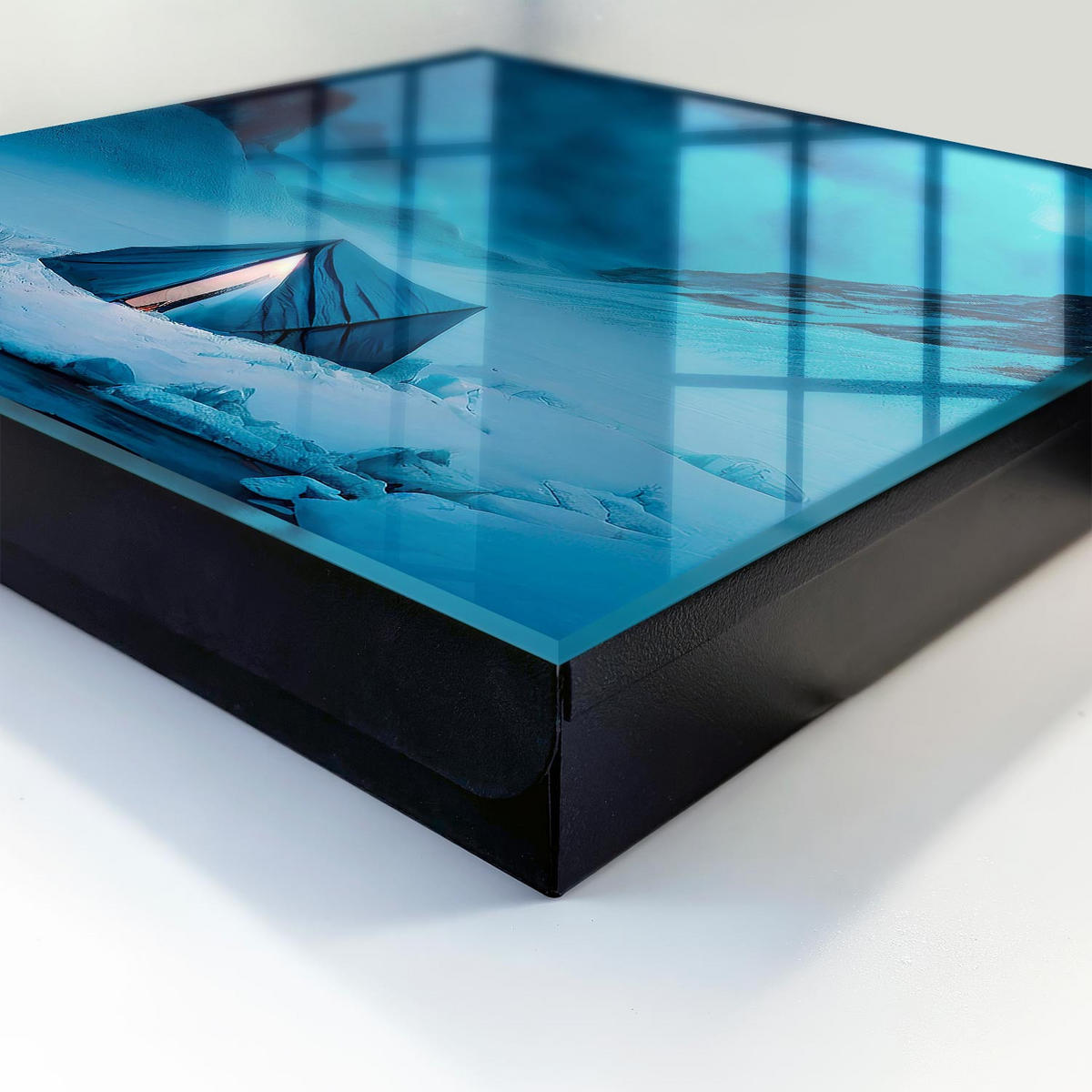SCHLÜSSELBOX Schwarz 30x30 cm- Türöffnung nach rechts - Blaue Nacht - Blau, Metall (30/30/5cm) - TULUP