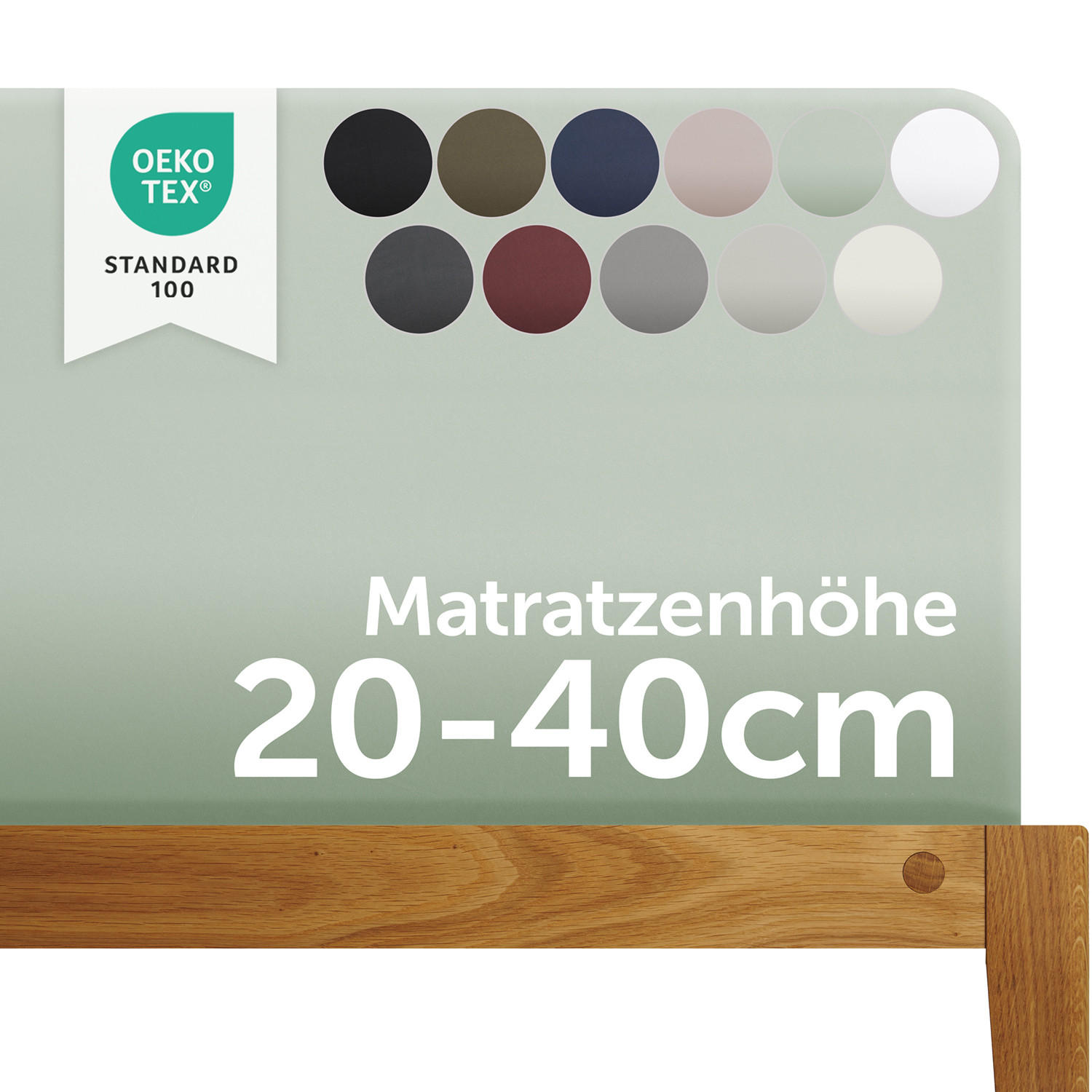 SPANNBETTLAKEN 180/220 cm Grün - Grün, Textil (180/220cm) - Blumtal