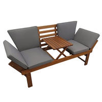 SITZBANK MODULAR Akazie Natur 200 cm - Braun/Grau, Holz (190/87/70cm) - riess-ambiente