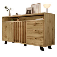 SIDEBOARD 120/40/85 cm Dunkle Eiche aus Holz mit Lamellenfront - Braun, Holz (40/85/120cm) - OKMYHOME