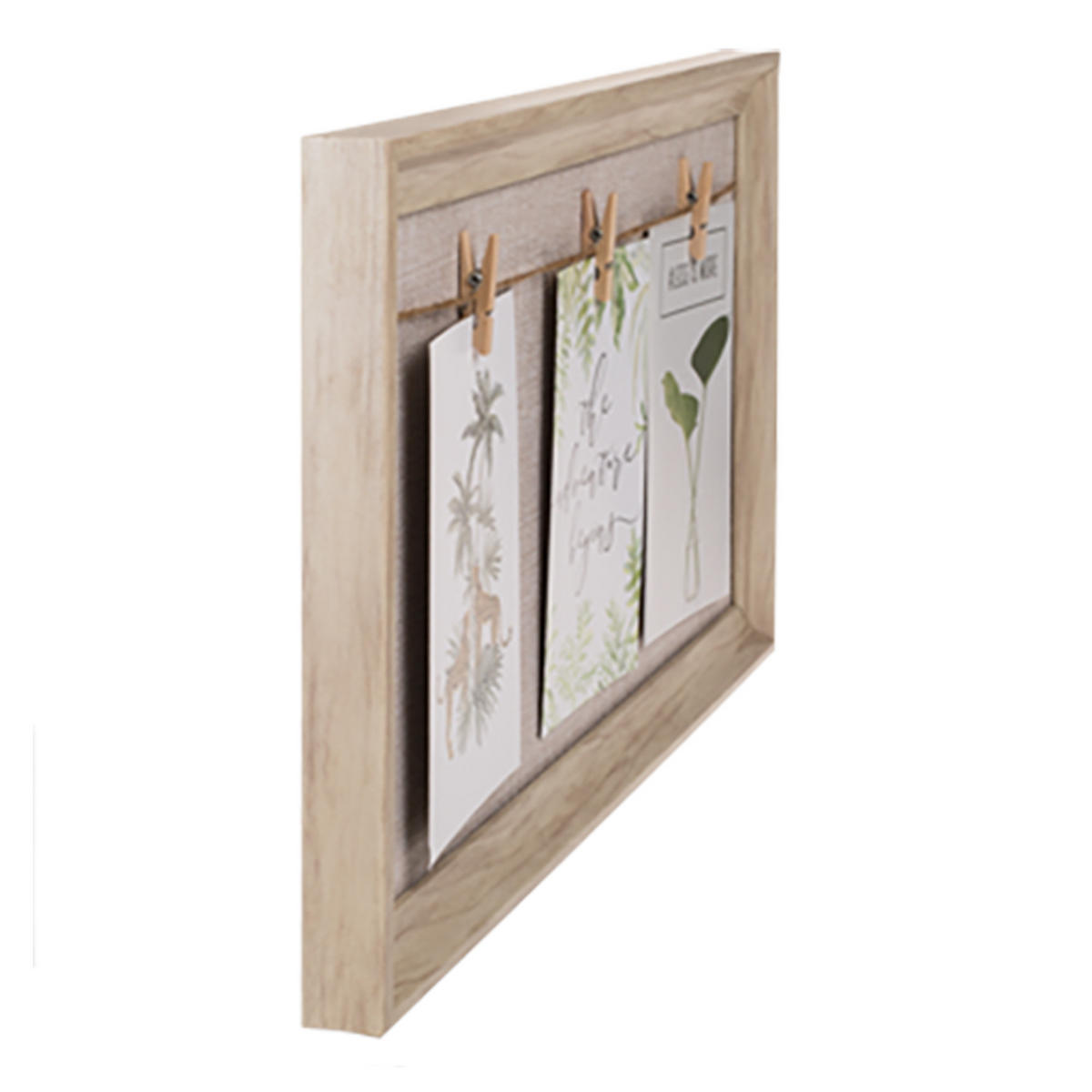 BILDERRAHMEN Fotohalter 44x24 cm Wäscheklammern - Naturfarben, Kunststoff (24/24/48cm) - TiborTex