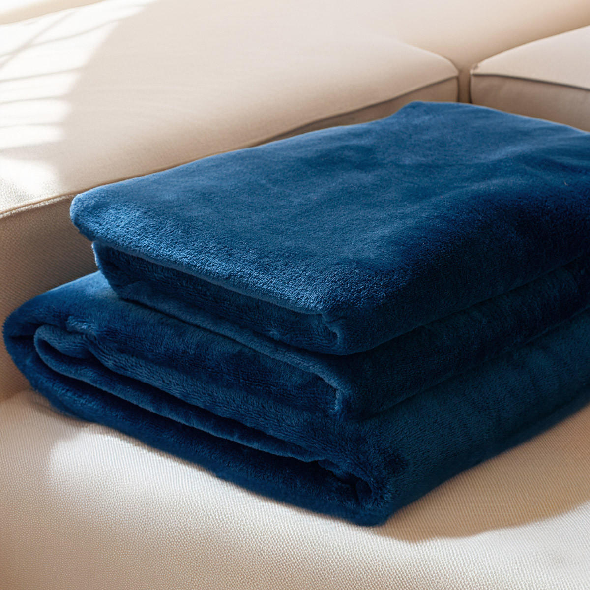 DECKE Rote dunkelblau 150/200 cm - Dunkelblau, Textil (150/200cm) - Homla