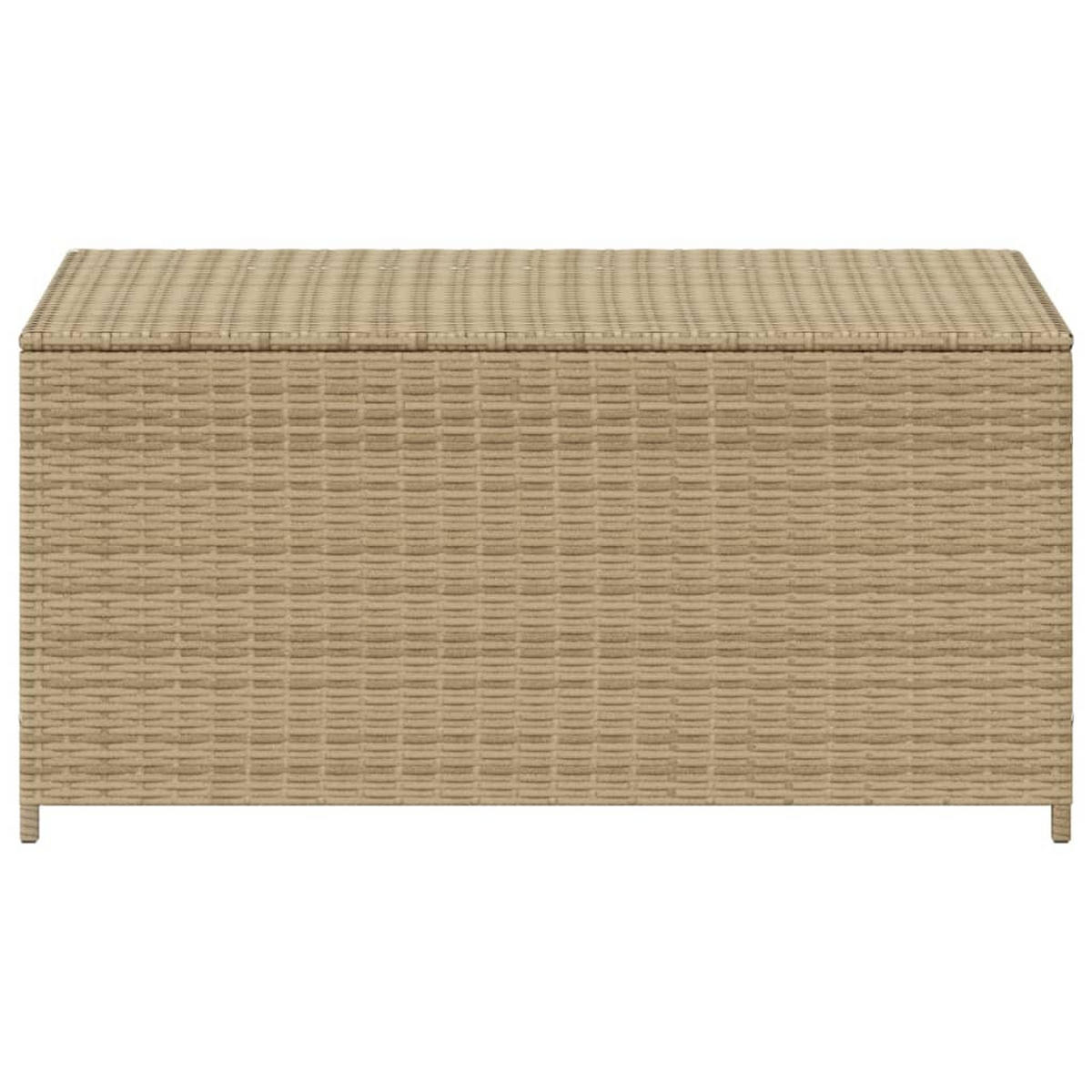 GARTENTRUHE Beige 190L Poly Rattan - Beige, Kunststoff (100/100/50cm) - furnicato