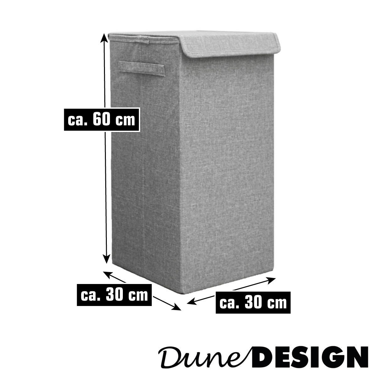 WÄSCHEKORB 30/30/60 cm Hellgrau - Grau, Kunststoff (30/60/30cm) - Dunedesign