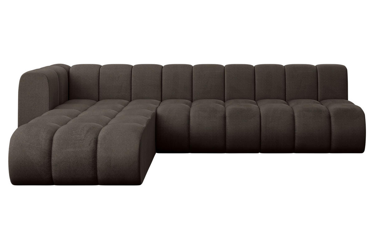 ECKSOFA modulares Sofa Darnel-L2 - 296x177x70 cm Braun - Braun, Holzwerkstoff/Textil (296/177cm) - ALTDECOR