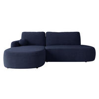 ECKSOFA Loridu O, Seite: Links - Schwarz/Dunkelblau, Holz/Kunststoff (274/174cm) - MIRJAN24
