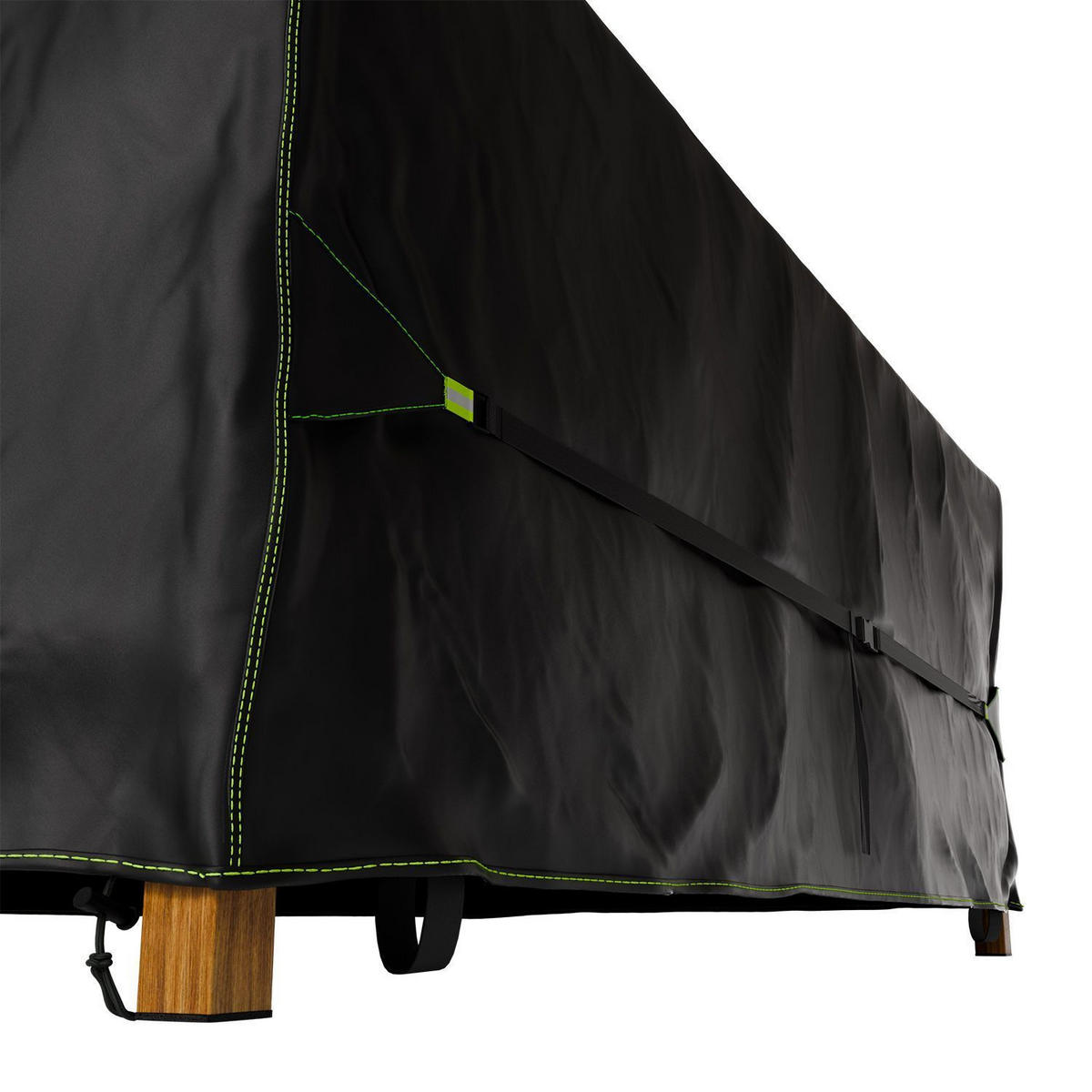 GARTENMÖBELABDECKUNG CoverSafe Pro schwarz - Schwarz, Kunststoff (210/90/250cm) - Juskys